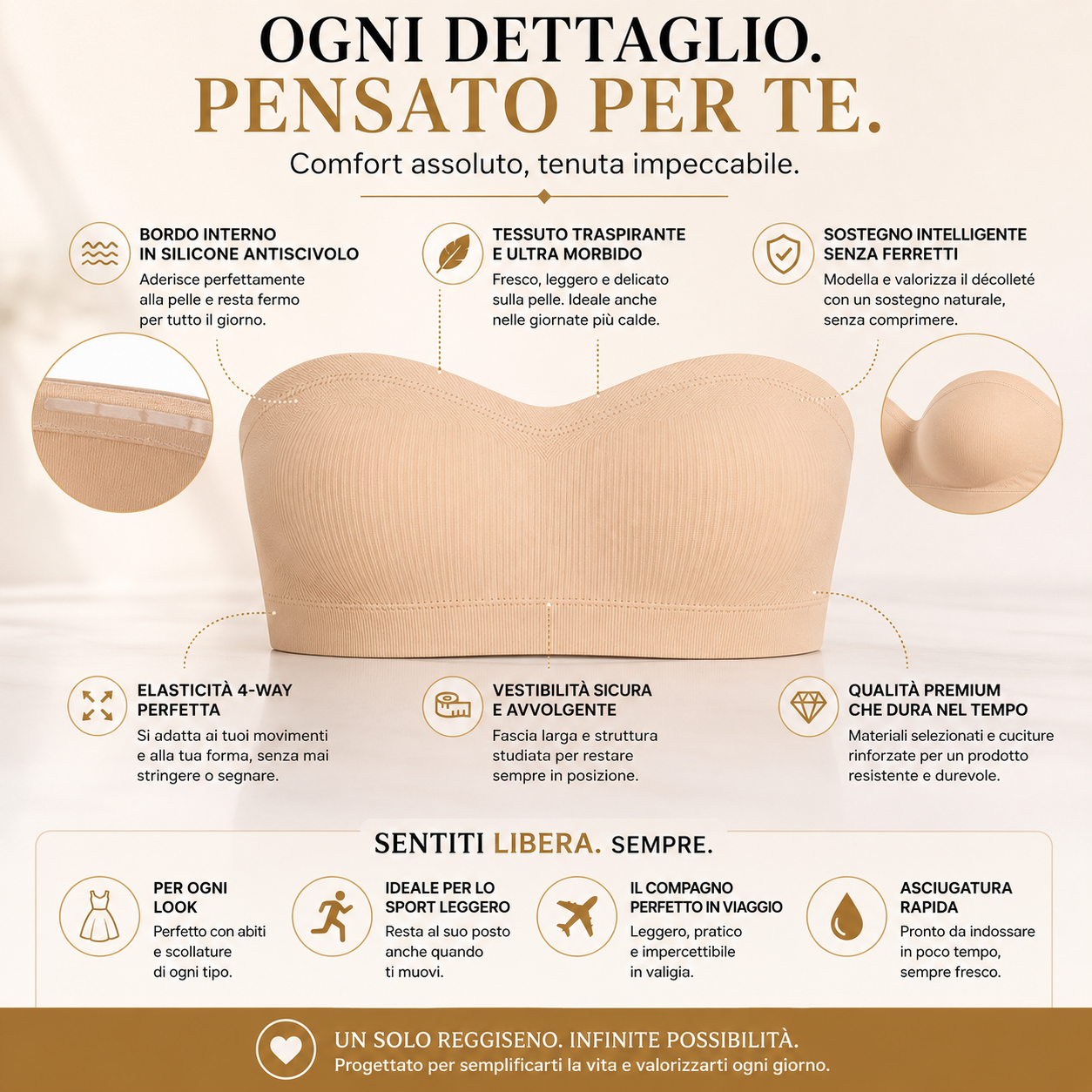 Reggiseno Strapless Premium 6 in 1