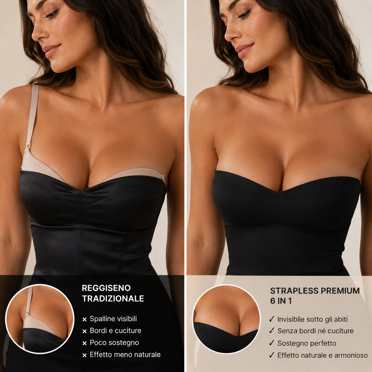 Reggiseno Strapless Premium 6 in 1