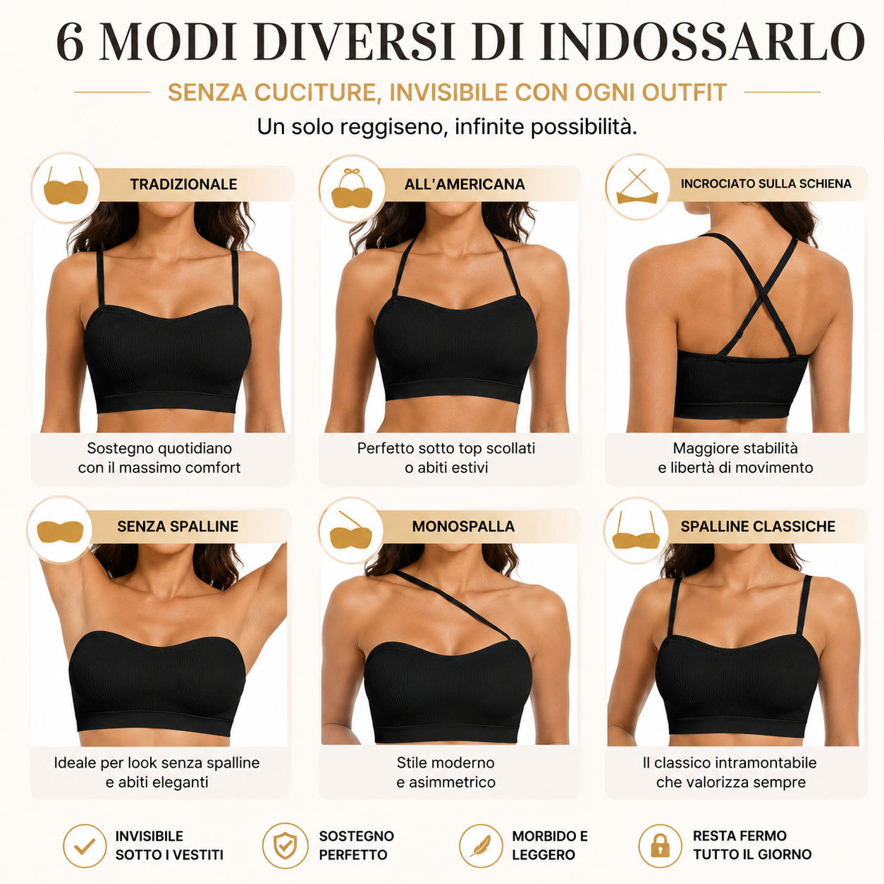 Reggiseno Strapless Premium 6 in 1